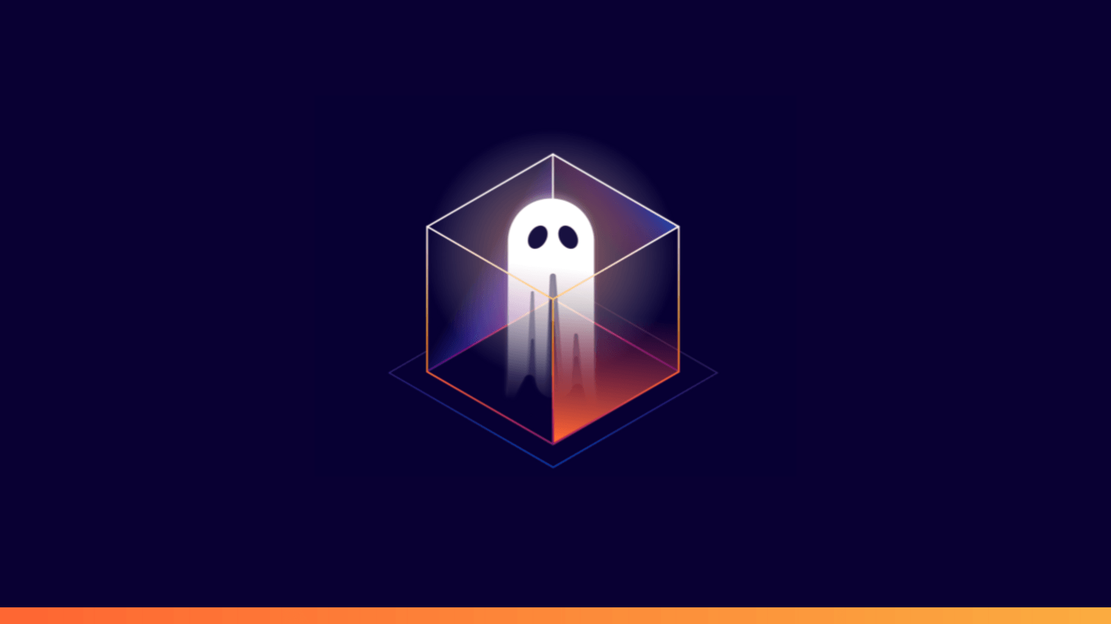 Ghost illustration inside a security cube representing a Spectre attack on Cloudflare Workers